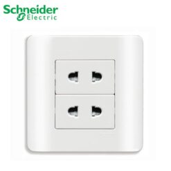 Bộ ổ cắm đôi 2 chấu 10A Schneider E84426U2_G19 Zencelo