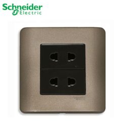 Bộ ổ cắm đôi 2 chấu 10A Schneider E84426U2_SZ_G19 Zencelo