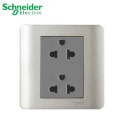 Bộ ổ cắm đôi 3 chấu 16A Schneider E84426UES2_SA_G19 Zencelo