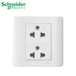 Bộ ổ cắm đôi 3 chấu 16A Schneider E84426UES2_WE_G19 Zencelo