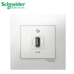 Bộ cổ cắm sạc USB đơn 2.1A Schneider KB31USB_WE Vivace