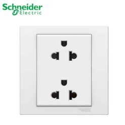 Bộ ổ cắm đôi 3 chấu 16A Schneider KB426UES2_WE_G19 Vivace