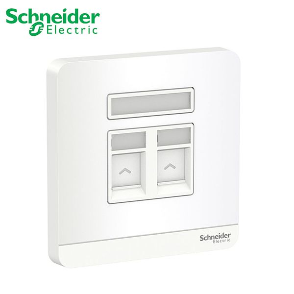 ổ cắm mạng đôi màu trắng AvatarOn Schneider