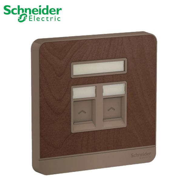 ổ cắm mạng đôi vân gỗ AvatarOn Schneider