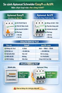 so sánh aptpmat Easy9 và Acti9 Schneider