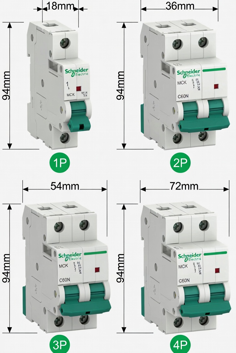 Aptomat MCB 1P,2P,3P,4P Schneider